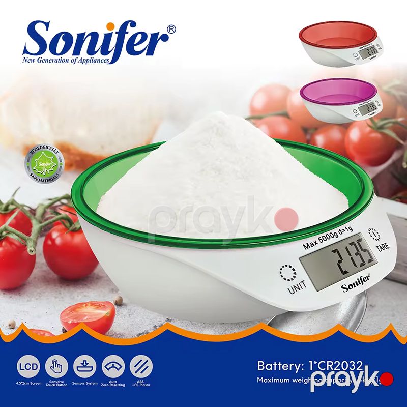 Sonifer SF-1924 Çoxfunksiyalı Mətbəx Tərəzisi Həssas Tərəzi Led Displeyli Tərəzi — Tərəzi, Bakı (2)