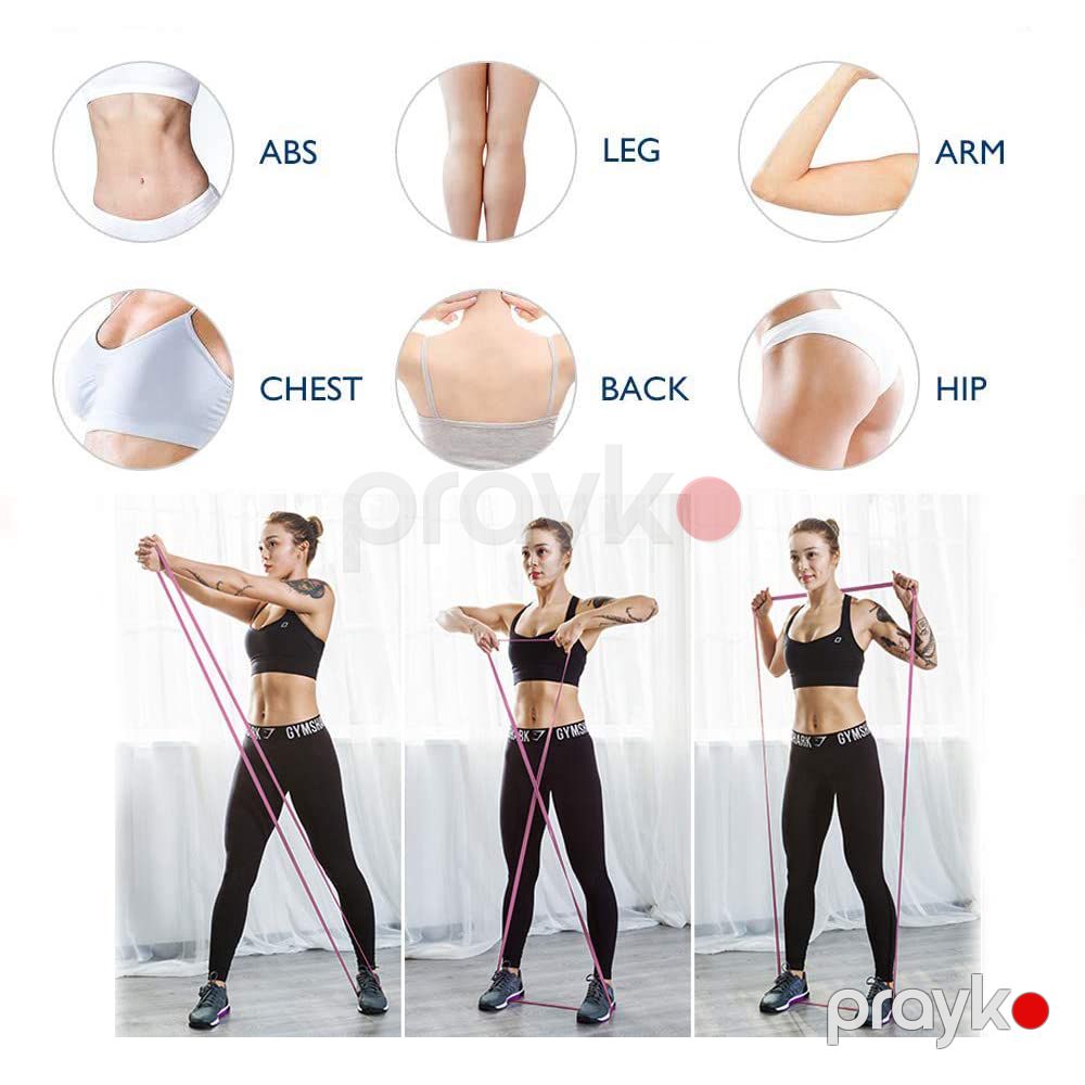 3 lü Müqavimət Bandı Dəsti Elastik Parça Material Fitness Yoga Bandı — İdman, hobi, istirahət, Bakı (5)