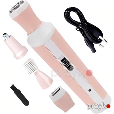Kemei KM-3024 - Qadınlar üçün 4in1 Trimmer Dəsti, Bədən Tük Təmizləyicisi, Burun və Qaş Trimmeri, Dəri Ülgücü Karbon Polad Kəsici Başlıq 3W Güc — Bakı
