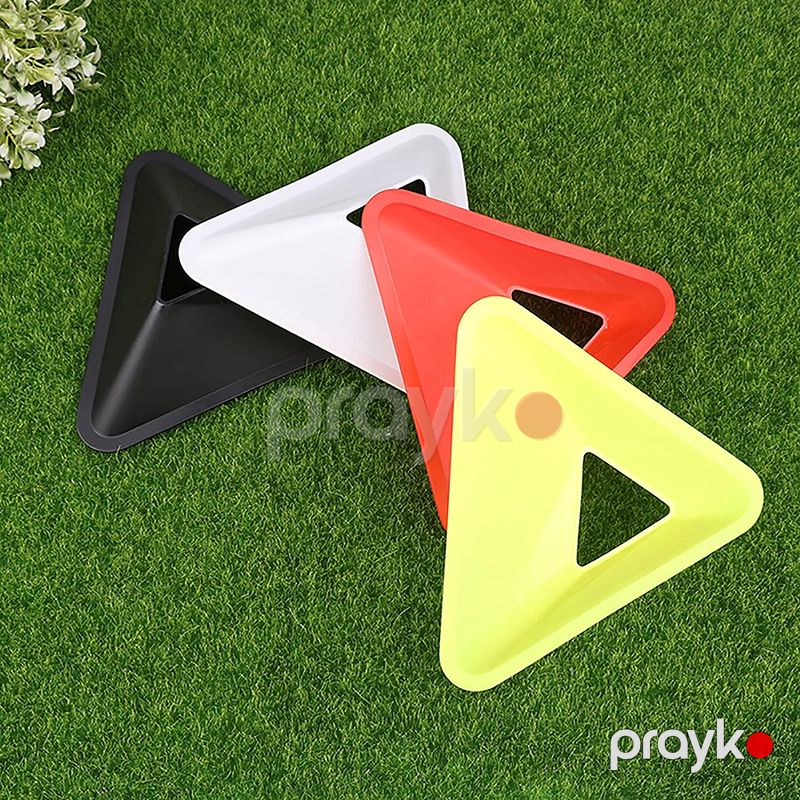 Üçbucaqlı Fişka Rəngli Futbol Təcrübəsi Üçün Çeviklik Futbol Məşq Konusları 4.2sm x50 — İdman, hobi, istirahət, Bakı (5)