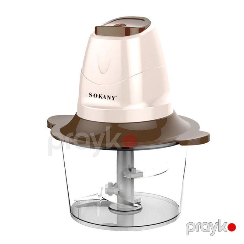 Sokany 2L Elektrikli Şüşə Qida Kombaynı 300W Gücündə İki Qat Paslanmaz Polad Mətbəx Doğrayıcısı — Blenderlər, xırdalayanlar və mikserlər, Bakı (6)