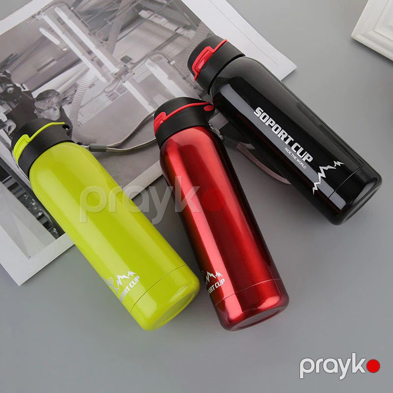 Yeni Rəngli Paslanmayan Polad Termos, Daşınması Asan Qayışlı Termos 500 ml — Termos və termoş, Bakı (3)