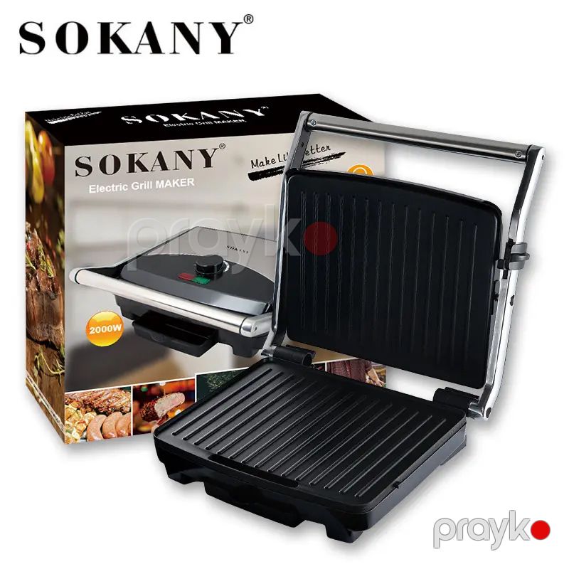 Sokany SK-210 Çoxfunksiyalı Elektrikli Toster Sandviç Biftek İzgaralar Hazırlayıcı Toster 2000W — Toster və vaflyasıcı, Bakı (2)