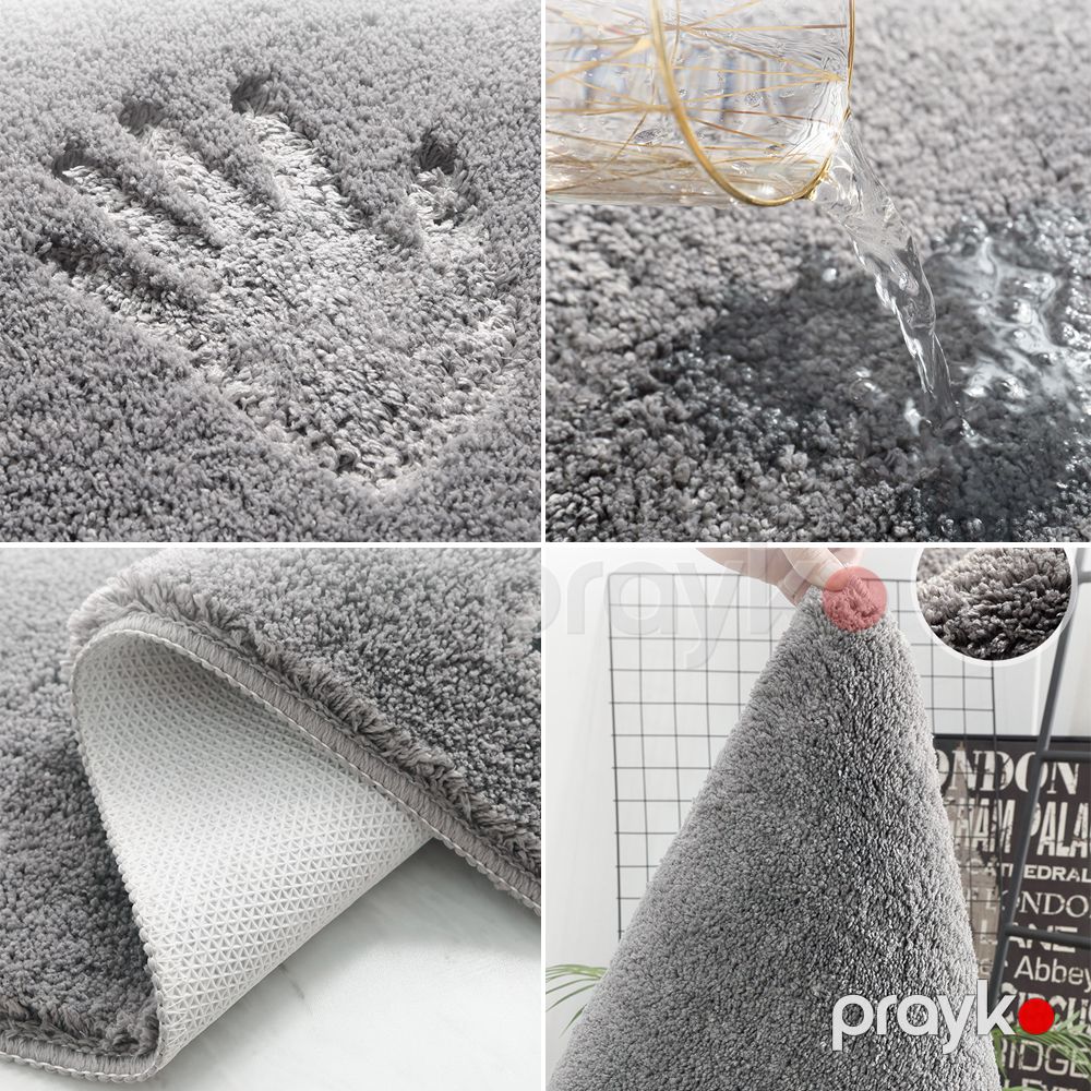 Yumşaq Mikrofiber Sürüşməyən əmici Vanna Pasxaları Hamam üçün Duş Xalçaları paspas 50x80sm ayaqaltı — Mallar, Bakı (7)
