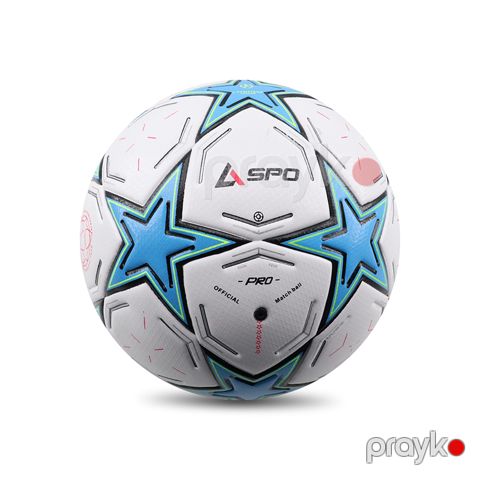 Futbol Topu Aspo Uefa Champions League 01 Ölçü 5 Mavi Ağ Rengli Xüsusi Dizaynda Futbol Topu 5 — Bakı