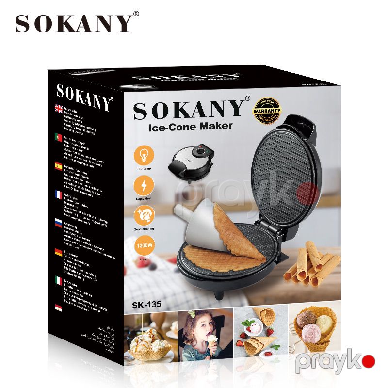 Sokany 135 Səhər Yeməyi Hazırlayan Sendviç Vafli Tosteri Yapışmaz Toster 1200v Sokany SK-135 — Toster və vaflyasıcı, Bakı (7)
