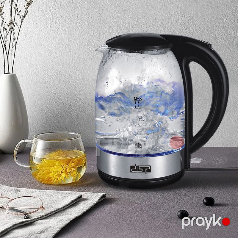 Peşəkar Elektrikli Şüşə Çaydan Mətbəx İstifadəsi Üçün İdeal Fltir Özəllikli DSP Seramik Çaydan 1850-2200W Gücündə Dayanıqlı Şüşə Çaydan — Elektrik çaydanları və termoslar, Bakı (2)