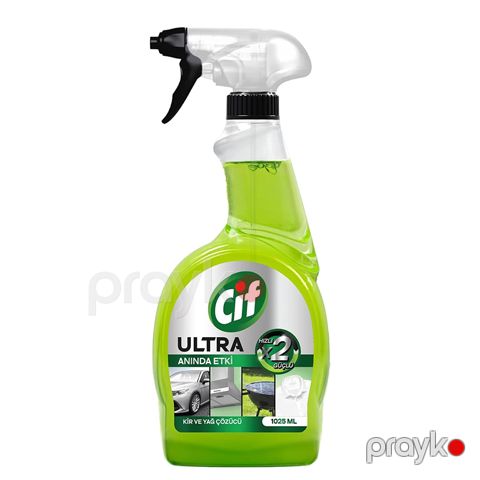 Cif Ultra Anında Etki Kir ve Yağ Çözücü 1025 ml Avtomobil Ev Təmizliyi Üçün Yağ Çözücü Cif Ultra Sprey Təmizlik Sıvı Sprey Limon — Bakı