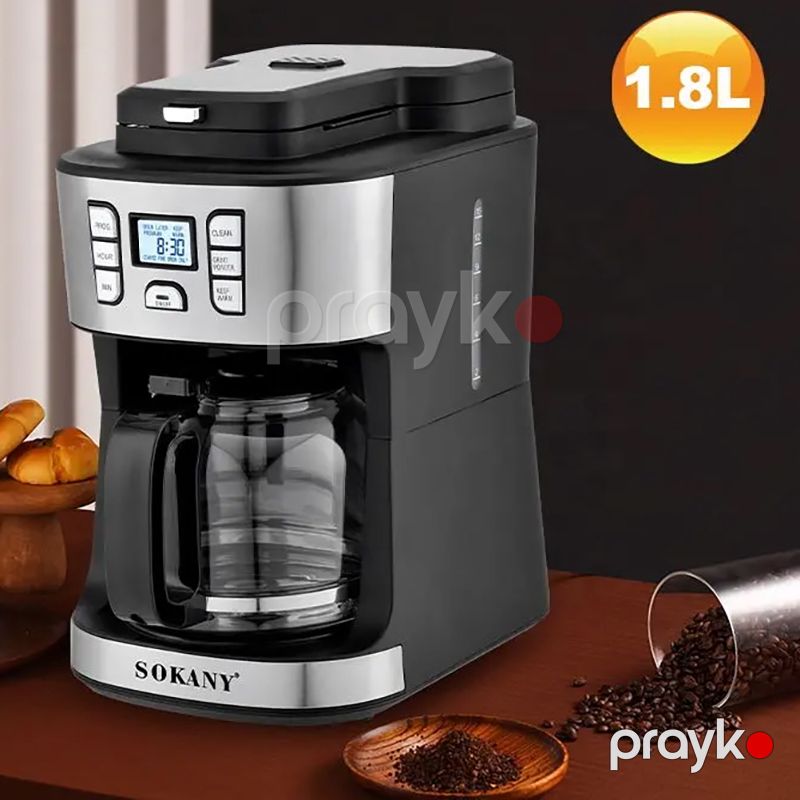 Sokany SK-506E Çoxfunksiyalı Qəhvə Maşını Yüksək Keyfiyyətli Kappuçino Espresso Kofe Hazırlayan Aparat 950W — Digər mətbəx texnikası, Bakı (4)