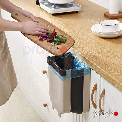 Mətbəx Üçün 2 Ədəd Yüksək Keyfiyyətli Qatlana Bilən Protativ Zibil Qutusu 9L Tutuma Malik Plastik Rəngli Zibil Qutusu — Bakı