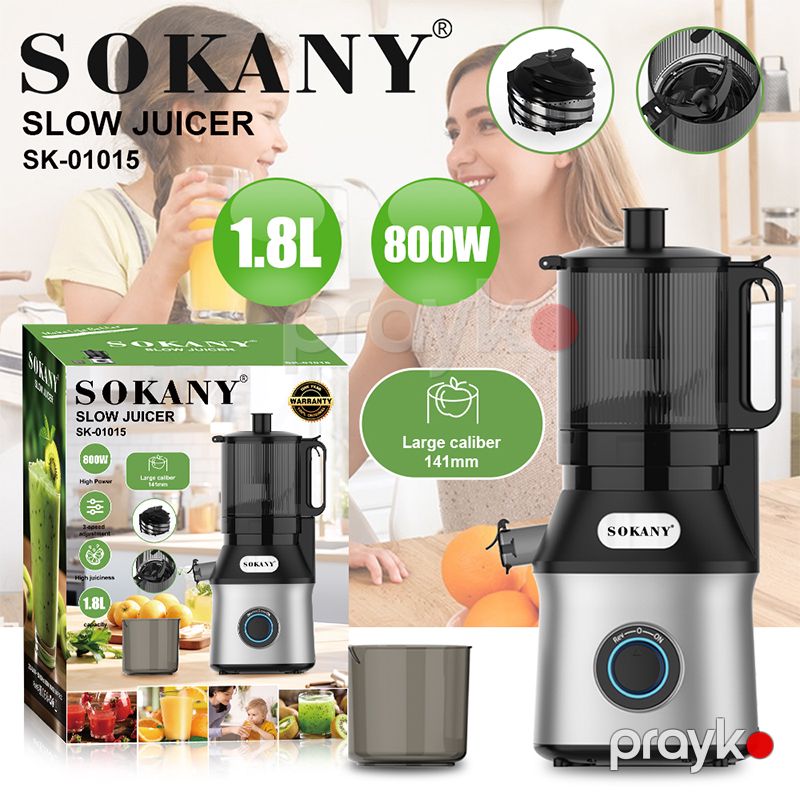 Sokany SK-01015 Şirəçəkən 1.8L Tutumlu və 3 Sürətli İdarəetmə ilə 800W Ağır Şirəçəkən — Digər mətbəx texnikası, Bakı (2)