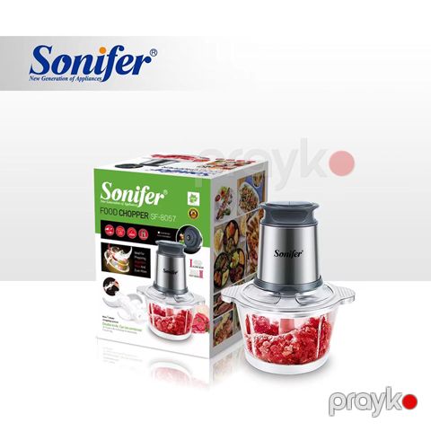 Sonifer SF-8057 Çoxfunksiyalı Elektrikli Doğrayıcı Meyvə Tərəvəz Ət Doğrayıcı 300W — Bakı