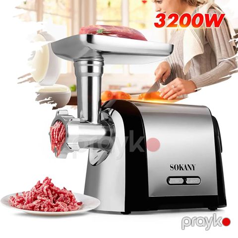 Sokany Çoxfunksiyalı Elektrikli Ətçəkən Populyar Mətbəx Professional Ətçəkən Maşın 3200 W Gücə Məxsus — Bakı