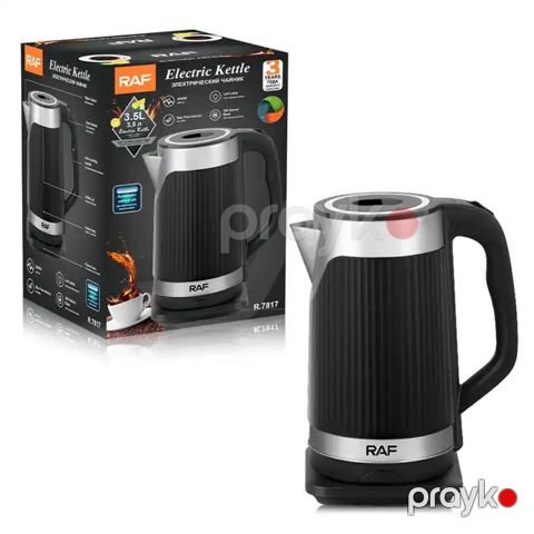 Premium RAF Böyük Tutumlu Paslanmayan Polad Elektrikli Çaydan 3.5L Portativ Çaydan 2000W — Bakı