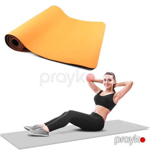 Yoga Plates Üçün Yoga Matt Sürüşməyən Xüsusi Dizaynlı 6mm Ultra Sıx Yoga Mat İki Tərəfli Remium Yoqa Xalçası — Bakı