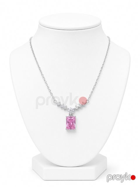Qadın boyunbağı GB925-PNK-003-27, gümüş 925 əyar — Bakı