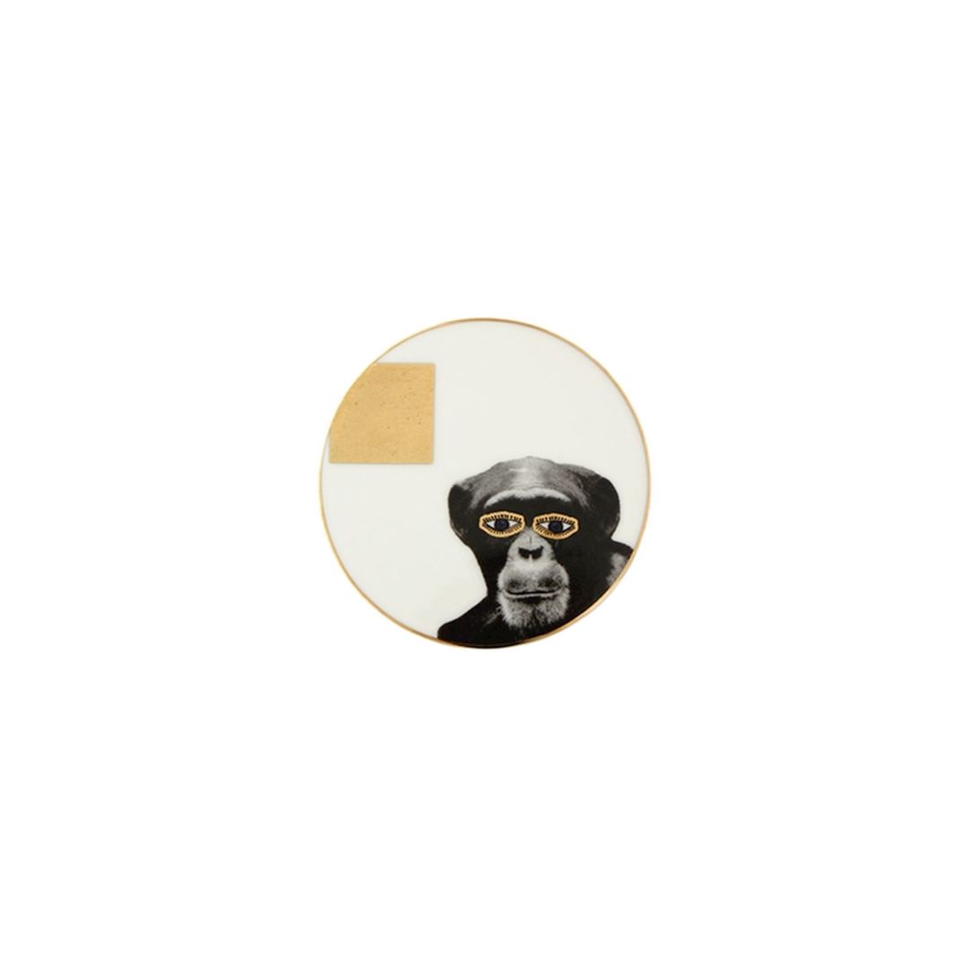 Krujka altlığı Porland Wild Life Monkey, farfor, ağ, 10 sm — Mallar, Bakı