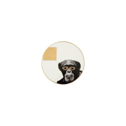 Krujka altlığı Porland Wild Life Monkey, farfor, ağ, 10 sm — Bakı