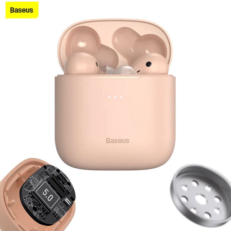 Baseus Encok True Wireless Earphones W06 Simsiz Qulaqlıq Pink NGW06-04 Bluetooth Qulaqlıq Çəhrayı — Telefonlar və qadjetlər, Bakı (6)