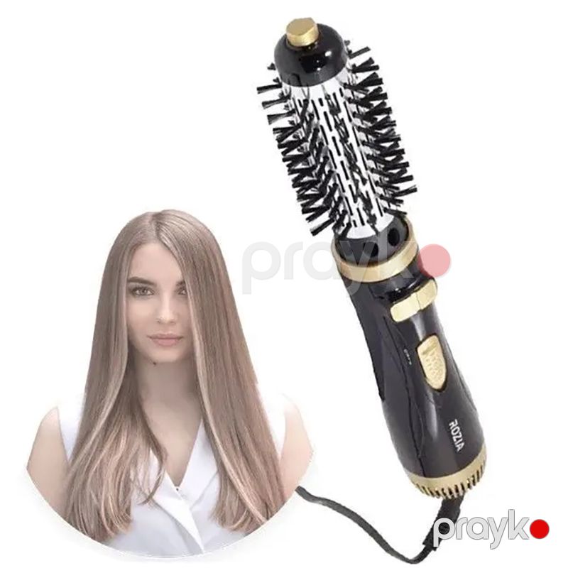 Rozia Elektrikli Fırça Fen Professional 1000W Gücündə Güclü Hava Feni Fırlanan Fırça Başlığı İlə 360° — Fən, Bakı (4)