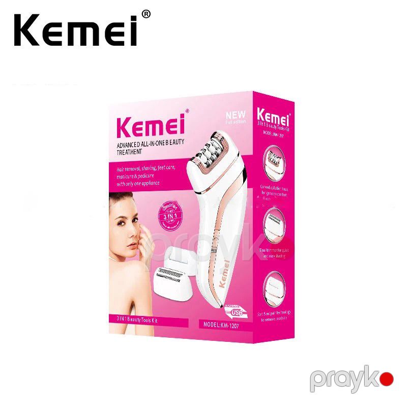 Kemei 3-ü 1arada Epilator Bədən Təraş Aparatı Elektirikli Epilyator — Usturalar, trimmerler və epilyatorlar, Bakı (2)