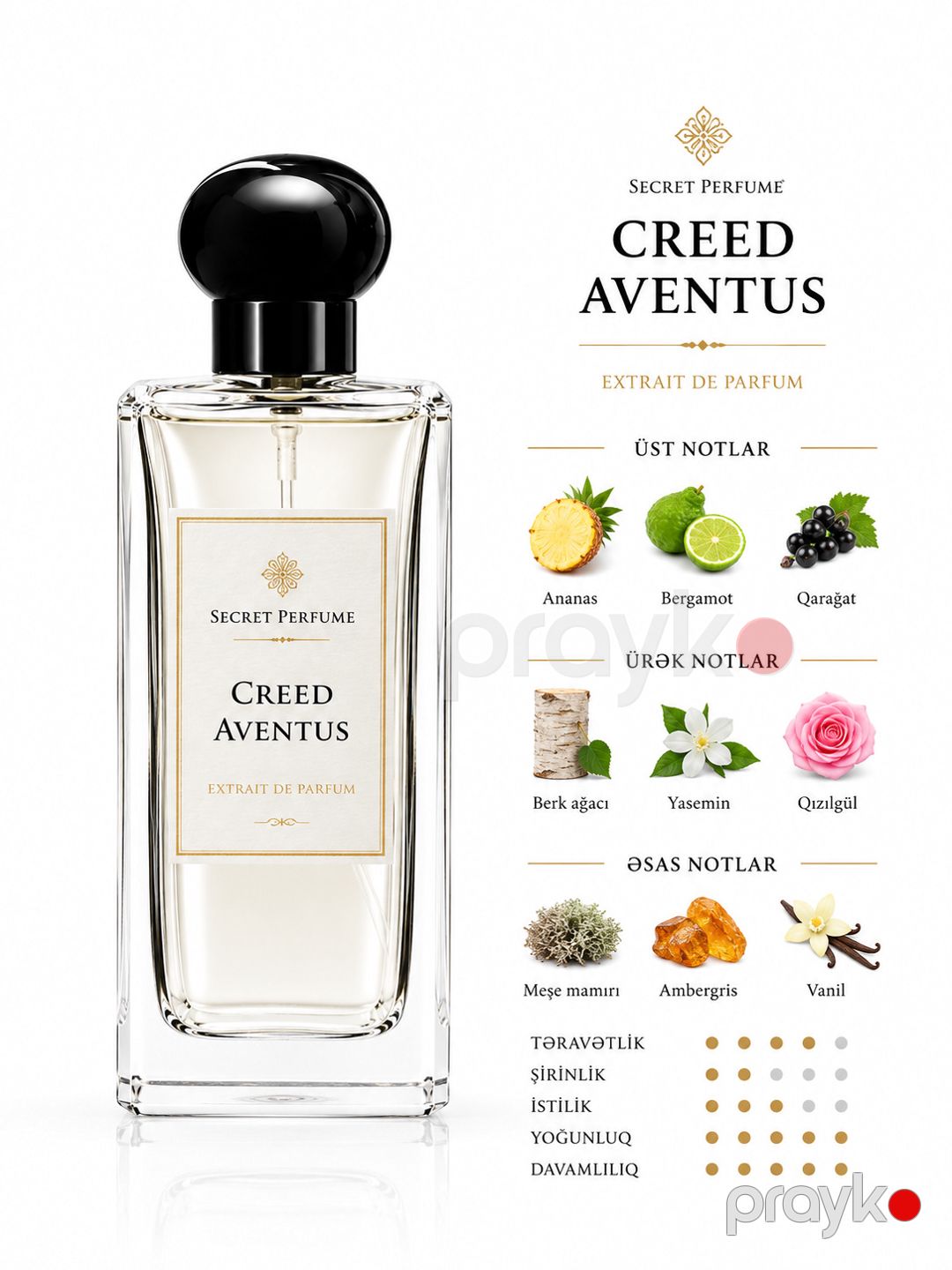 Secret Perfume Aventus Black kişilər üçün Extrait De Parfum 30 ml — Mallar, Bakı (2)