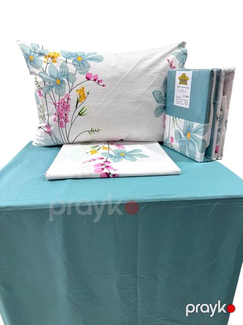 Yataq dəsti Dantelli HBT_00177, yorğan üzü 200x220 sm, mələfə 220x250 sm, yastıq üzü 50x70 sm 2 əd, ikinəfərlik, pambıq - HBT_00177 — Bakı