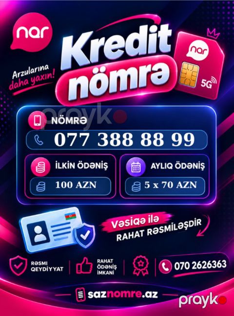 Nar nömrə – (077) 388-88-99 — Xırdalan
