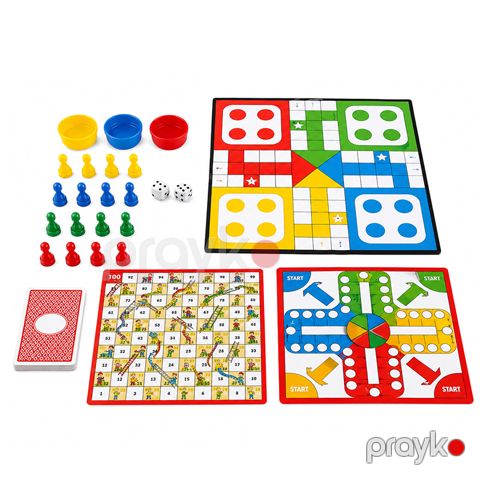 Ludo & Snake & Ladders 2-si 1-də Stolüstü Oyun Dəsti — Bakı
