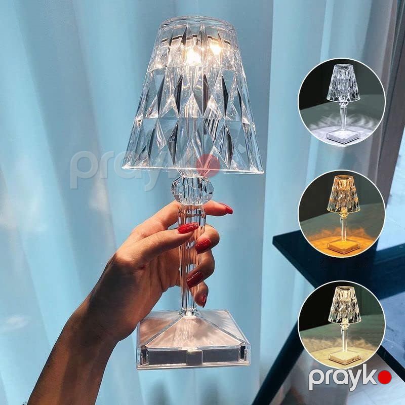 Dekorativ Crystal Masa Lambası LED Hotel Bar Ambient Stol Lampası Böyük Ölçülü Kristal Milad İşığı — Mallar, Bakı (4)