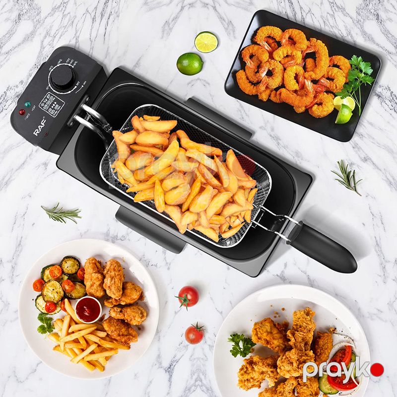 Yüksək Keyfiyyətli Elektrikli RAF Fri Qızardıcısı Cips Hazırlamaq Üçün Böyük Tutumlu Paslanmayan Polad Qızardıcı R-5299 — Soba və qrillər, Bakı (6)