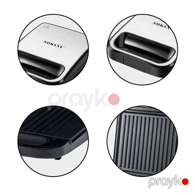 Sokany SK-BBQ-851 Çoxfunksiyalı Elektrikli Toster Sandviç Biftek İzgaralar Hazırlayıcı Toster 1400 W — Toster və vaflyasıcı, Bakı (3)