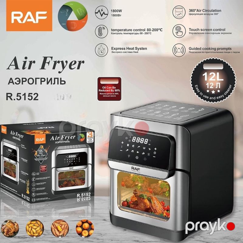 RAF R.5152 - Fritür 12L Tutum Güclü Performans Airfryer 1800 W Güc — Digər mətbəx texnikası, Bakı (2)