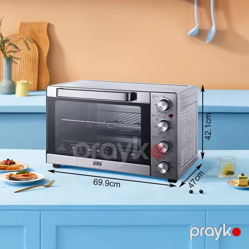 Wınnıng Star ST-9618 Çoxfunksiyalı Elektrikli Mətbəx Sobası Qril Çörək Pizza Hazırlamaq Üçün Soba 2400W — Soba və qrillər, Bakı (6)