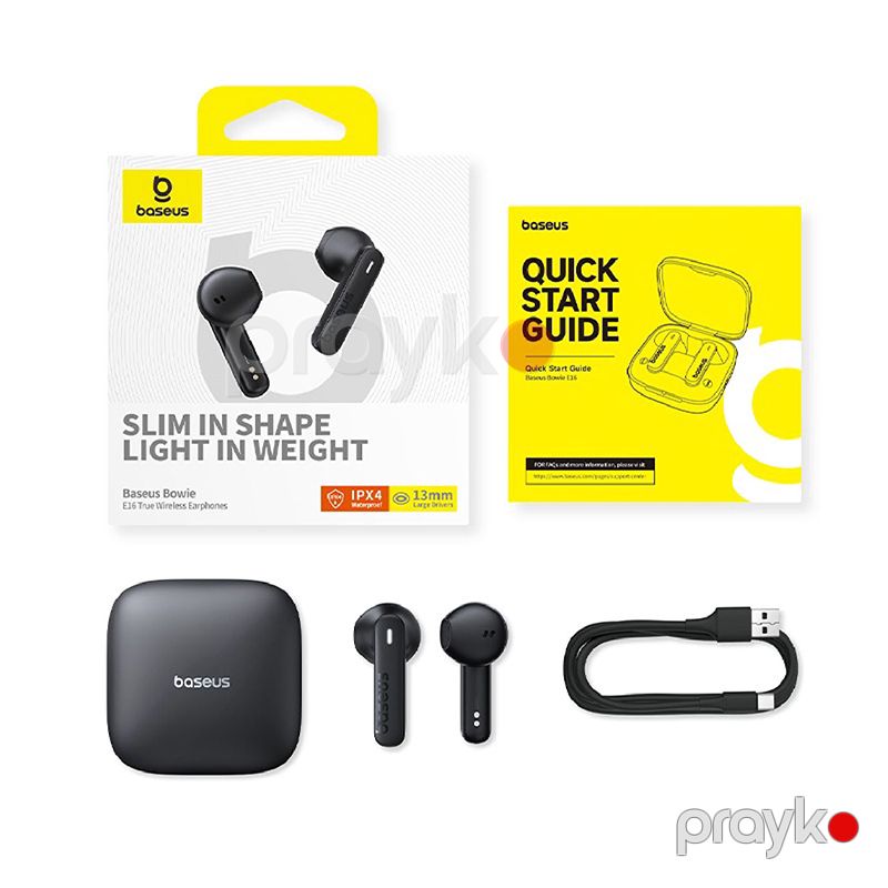 Baseus Bowie E16 True Wireless Bluetooth Qulaqlıq Qara Simsiz TWS Baseus Qulaqlıq Earphones Cluster — Telefonlar və qadjetlər, Bakı (5)