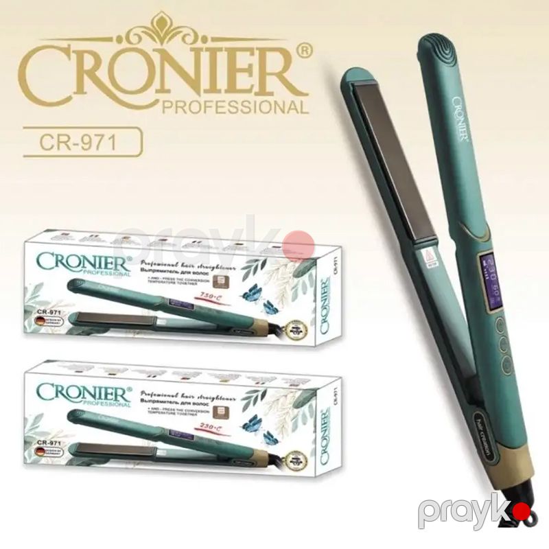 Cronier Saç Düzləşdirici Cr-971 Cronıer Professional Saç Düzləşdiricisi CR-971 Yaşıl Fen — Fən, Bakı (4)