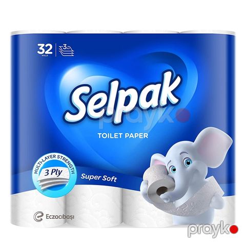 3 Qatlı Selpak Tualet Kağızı Super Yumşaq 32 Ədəd Rulondan İbarət Selpak Tualet Kağızı Dəsti — Bakı