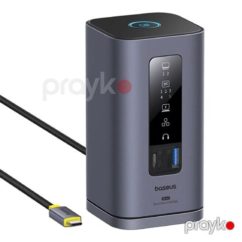 USB HUB Baseus Spacemate Series 10 in 1 MAC Docking Station Space Boz Reng — Bakı