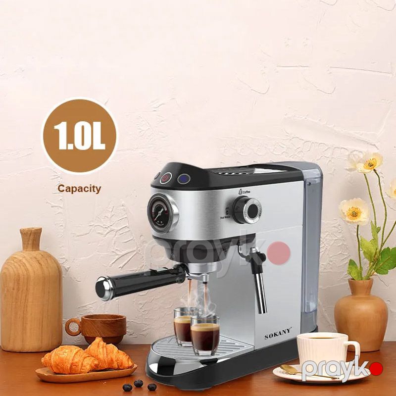 Sokany SK-696B Çoxfunksiyalı Elektrikli Qəhvə Hazırlayıcı Espresso Kappuçino Maşını 1450W — Digər mətbəx texnikası, Bakı (4)