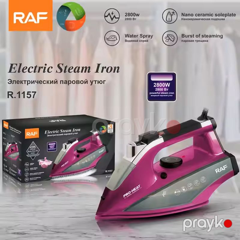 RAF R.1157 Elektrikli Buxarlı Ütü Keramika Altlıqlı Buxarlı Ütü 2800 W — Ev texnikası, Bakı (7)
