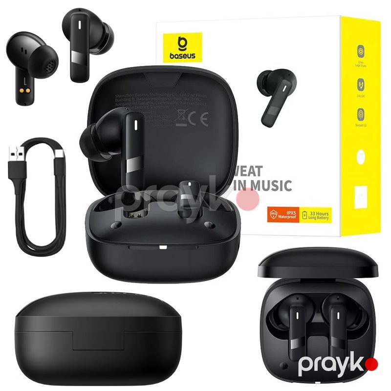 Baseus Bowie E20 True Simsiz Qulaqcıq Qara IPX5 Suya Davamlı Bluetooth Qulaqlıq Wireless Earphones Cluster — Telefonlar və qadjetlər, Bakı (4)