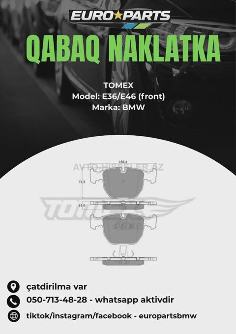 BMW E36 və E46 üçün Tomex Qabaq Naklatka — Bakı