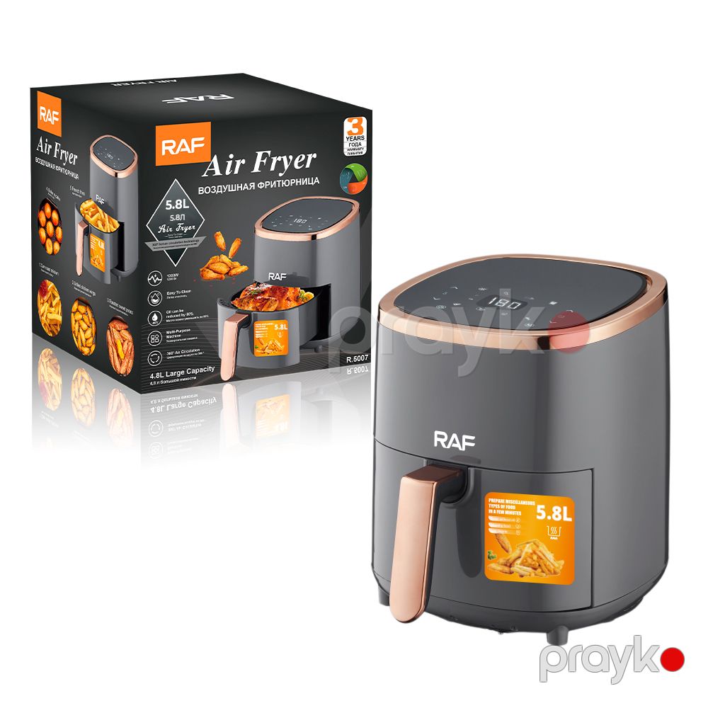 Böyük Tutumlu RAF Hava Fritözü 5.8L Funksional Yapışmaz Səth 1200W Gücündə — Digər mətbəx texnikası, Bakı (5)