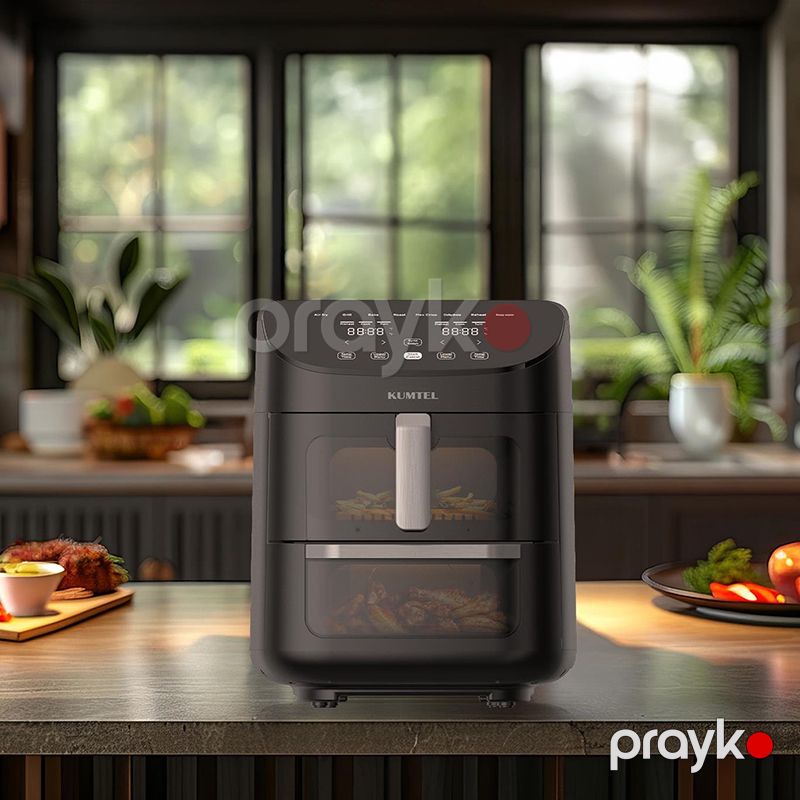 Kumtel HAF-11 Çoxfunksiyalı 2 Bölməli Qızardıcı Air Fryer Fritöz — Digər mətbəx texnikası, Bakı (3)
