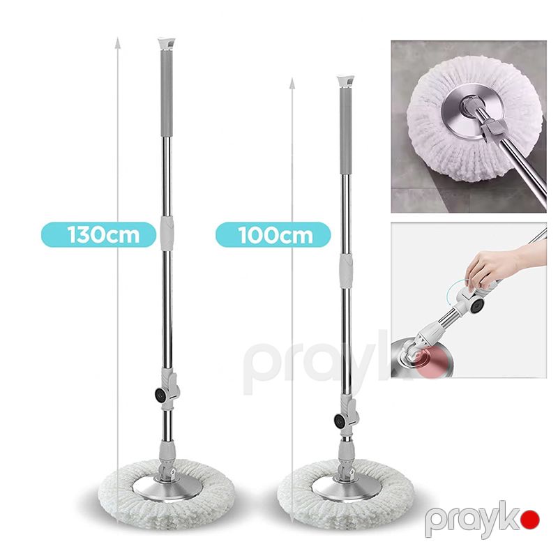 Ayaq Pedallı 360 Mikrofiber Paspas Dəsti Yüksək Davamlı Paslanmaz Döşəmə Temizləyicisi Mop Dəsti — Mallar, Bakı (4)