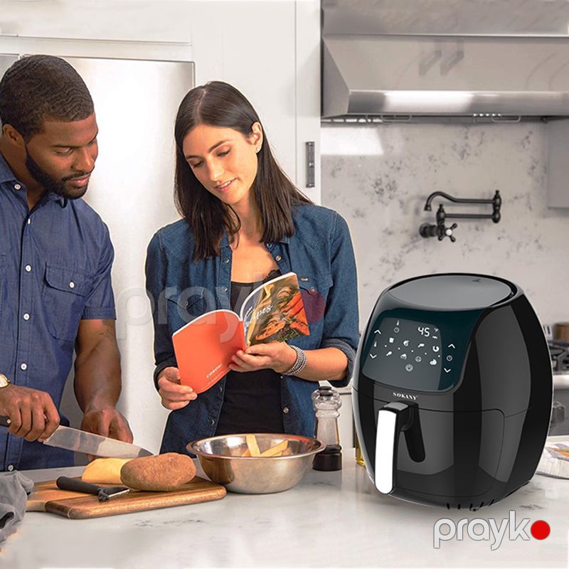 Böyük Tutumlu Sokany SK-8012 Rəqəmsal Air Fryer 8L Rəqəmsal İdarəetməli LED Displey Hava Fritözü 1800W — Digər mətbəx texnikası, Bakı (7)