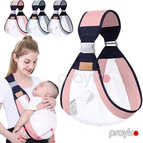Drozıp Yeni Doğulmuş Körpə Uşaqlar Üçün Sling Örtüsü İkili İstifadəli Yumşaq Mesh Parça Körpə Daşıyıcı Sarğısı Yarım Bükülmüş Sling Beşik — Bakı