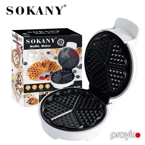 Sokany 906 Vafle Tosteri 110-240v Elektrikli Vafle Bişirən Muffin Maşını Vafli Hazırlayıcı Toster 1000V — Bakı