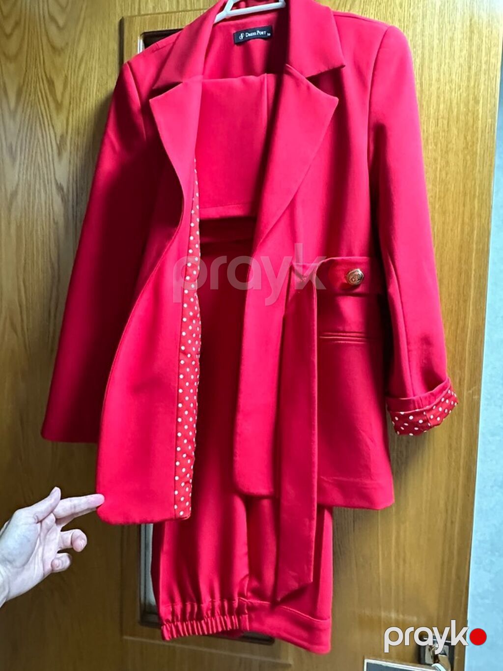 Dress Port qadın kostyumu – 2 hissə - Rəng: parlaq qırmızı - Ölçü: 38 — Kostyum, Bakı (3)