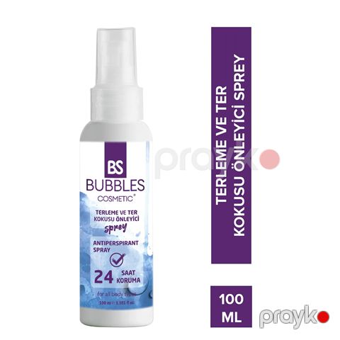 BS Bubbles Cosmetics Tərdən Müdafiyə Üçün Bədən Spreyi Antı Perspırant Spray 100ml — Bakı
